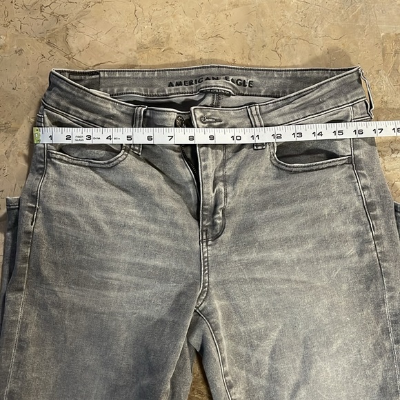 American Eagle Next Level Size 12 Reg Low Rise Dusted Slate Skinny Jeans - Picture 4 of 4
